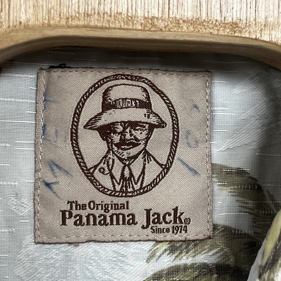 Vintage Panama Jack Men's Large Hawaiian Floral Button-Up Shirt - Picture 4 of 7